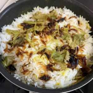 ビリヤニ炊きあがり