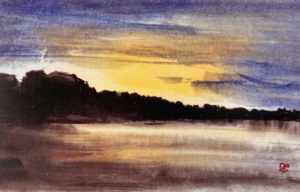 小谷野洋子「夕焼けのガンガ」