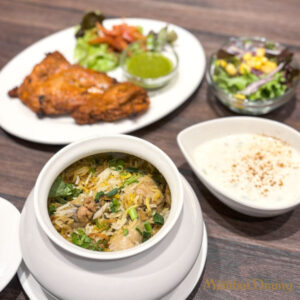 広島県産牡蠣ビリヤニ　Oyster Biryani　満福ゑびす　恵比寿御膳　インド料理ムンバイダイニング　アトレ恵比寿　インドの定食　　ビリヤニ　骨なしタンドリーチキン　Mumbai Dining　東京都渋谷区　お正月限定　期間限定メニュー