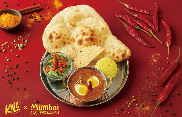 KILL 超覚醒 インド映画 コラボメニュー タイアップメニュー インド料理ムンバイ 南インド料理 実施店舗  四谷店 四ツ谷 恵比寿 アトレ恵比寿店 激辛 キーマ チキン 激辛カレー Mumbai 期間限定